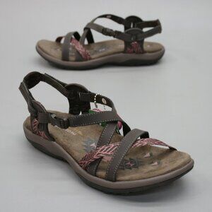 Skechers Ladies 7 Reggae Chocolate Brown Staycation Strappy Shoes Sandals 163081